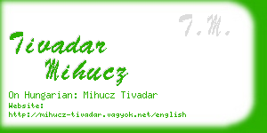 tivadar mihucz business card